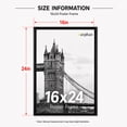 thumbnail image 2 of FungYuan 16x24 Black Plastic Picture Frames Set of 4, Lightweight Poster Frames for Photos, Prints and Gallery Wall, 2 of 6