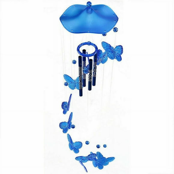 Butterflies Wind Chime Garden Ornament Indoor Window Solar Light Wind Chimes for outside Dinner Chimes Lighted Wind Chimes Outdoor Solar Dragonflies Extra Large Wind Chimes Outdoor Deep Tone C Note
