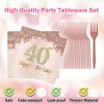 thumbnail image 4 of JESTAR 40th Birthday Party Supplies Plates and Napkins Sets, 96 Pieces, 4 of 6