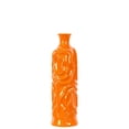 thumbnail image 1 of Cylindrical Shape Ceramic Vase With Wrinkled Sides, Medium, Orange, 1 of 1