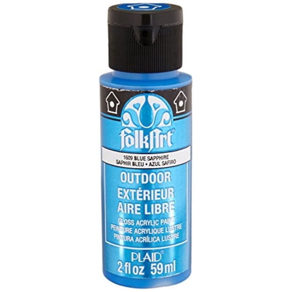 FolkArt 2 oz Metallic Blue Sapphire Outdoor Acrylic Paint