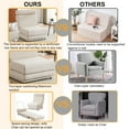 thumbnail image 6 of Single Sofa Chair Foldable Single Sofa Bed with Pillow, Portable Foldable Daybed, Leisure Sofa Chair, Easy to Store, Cream White, 6 of 9