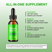 FlashBurn Health Support Drops, Flash Burn Advanced Supplement (2 oz)