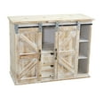 thumbnail image 4 of Nearly Natural 38” Wide Beige Double Door Farmhouse Console, 4 of 5