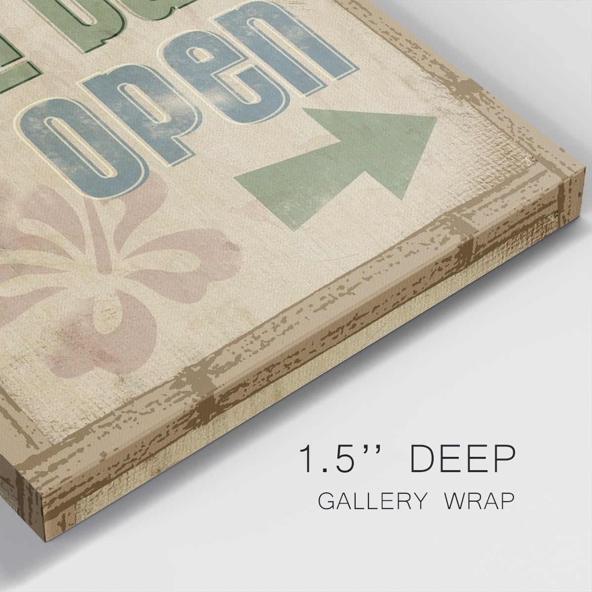 Wexford Home Beach Sign VI-Premium Gallery Wrapped Canvas, 10" x 10" - Ready to Hang