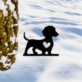 thumbnail image 3 of Outdoor Dog Shape Metal Yard Stake RustResistant Finish Ground Stake for Garden, 3 of 8