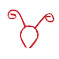 thumbnail image 4 of Diadema con antenas de animales, tocado ajustable para cumpleaños de adultos. Rojo, 4 of 9