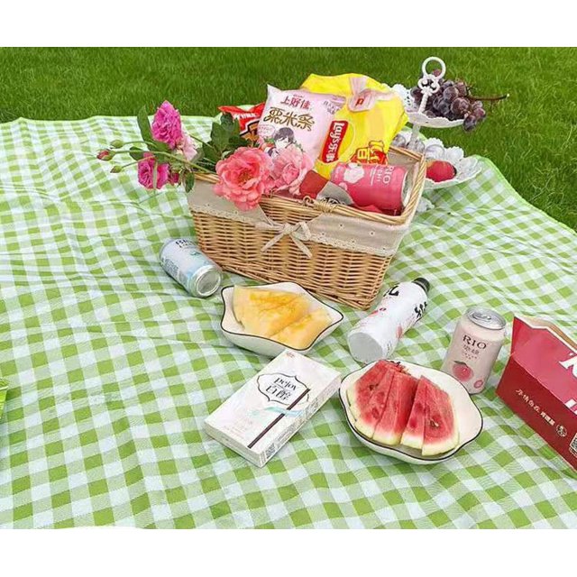 Estera de pícnic al aire libre, estera gruesa impermeable a prueba de humedad, cojín para salida de primavera, estera para acampar, estera de playa de tela para picnic