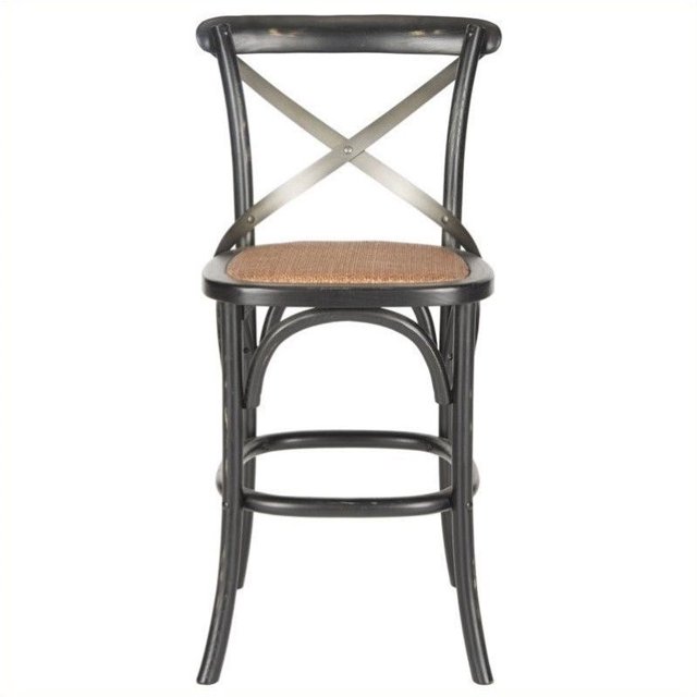 Safavieh Eleanor Oak Wood 24" Counterstool in Hickory