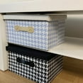 thumbnail image 5 of Houndstooth Foldable Storage Bin Sturdy Base Organize Home Car, 5 of 12