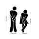 thumbnail image 4 of Señal de Baño Extraíble para Hombre y Mujer, Pegatina 3D para Espejo, Pegatina Extraíble para Hombre y Mujer para WC, 4 of 5