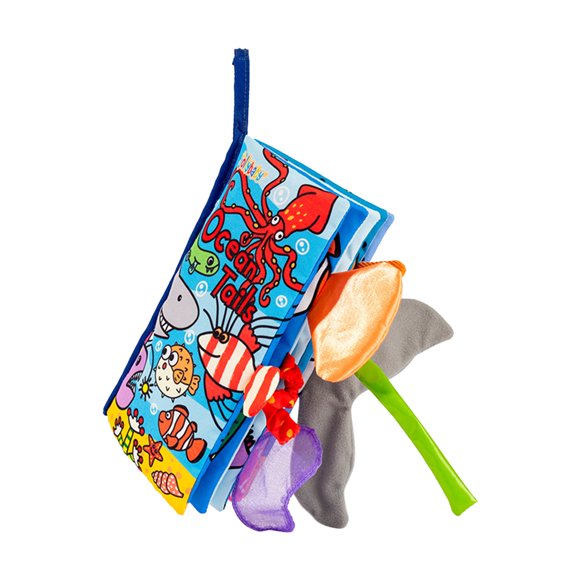 Leutsin Toys Games Kids,Christmas Decorations,Baby Toys Clearance,Novelty Gag Toys,Baby Tail Ringing Paper Cloth Book Newborn 0-18 Months Enlightenment Early Education Cloth Book Educational Toys