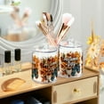 thumbnail image 3 of Yayeee 4 Pack Qtip Holder Bathroom Cotton Swab Canister with Lid Clear Dispenser Set, Autumn Day Pattern, 3 of 6