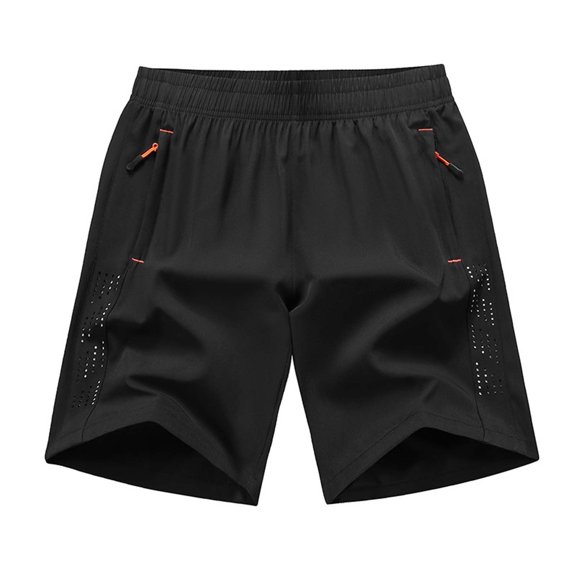 Jyeity Shorts for Men Solid Fashion Sporty Cargo Breathable,Comfort,Waist with Pockets Black Shorts