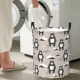 thumbnail image 6 of Uemuo Cartoon Bear Brown Pattern Circular Laundry Hamper Basket with handles,Collapsible laundry basket,Large capacity laundry hamper,Laundry Organizer-, 6 of 8