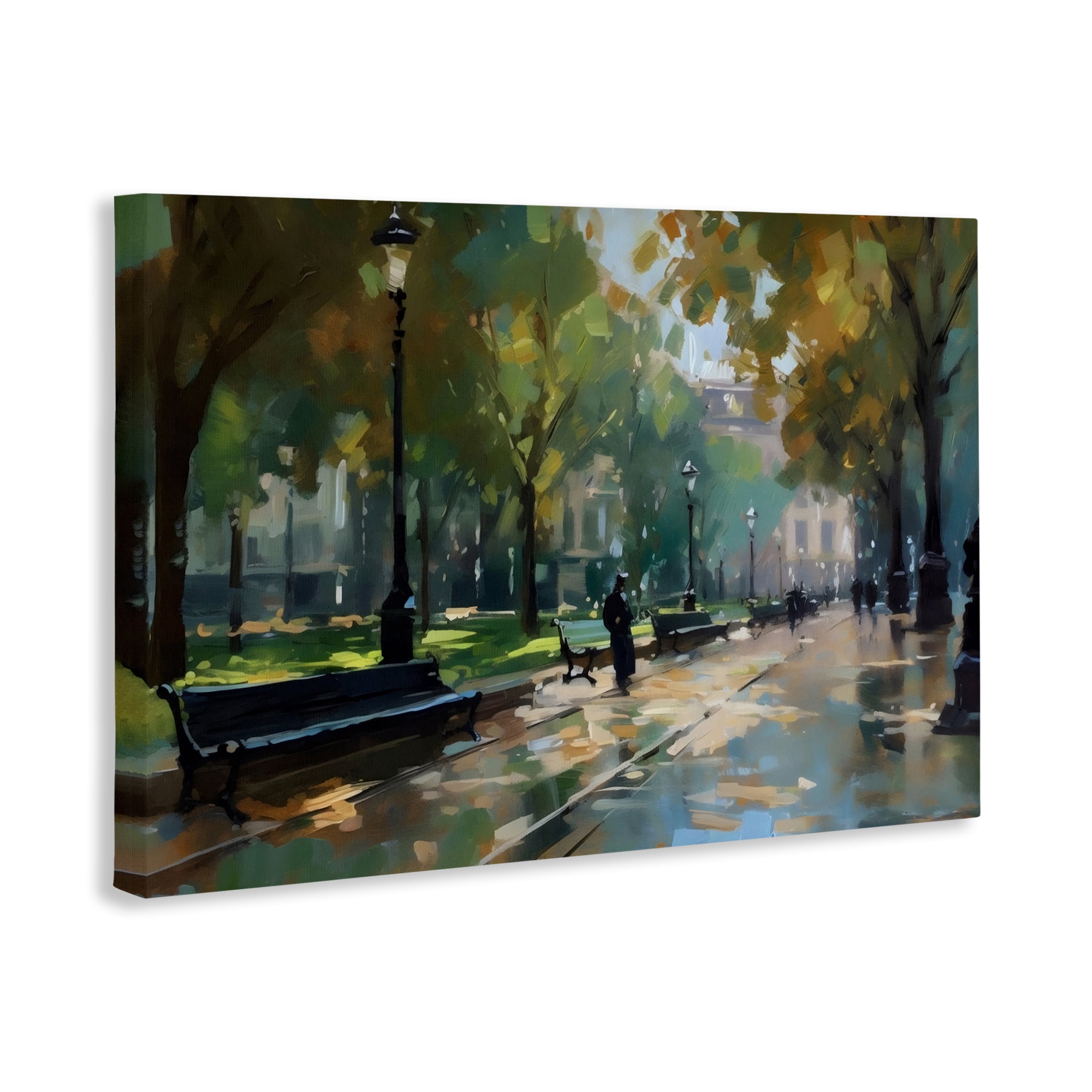 Stupell Industries Park Promenade on Rainy Day Canvas Wall Art, design by Creative Studio