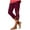 Red, variant on WIZUTIZ Womens Capri Pants Retro Leisure Slim Hollow Out Yoga Leggings Spandex Elastic Mid Rise 3/4 Length Leggings Solid Sweatpants for Ladies Gym Blue