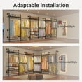 thumbnail image 4 of Timate F6 Heavy Duty Expandable Pipe Garment Rack - Wall Mounted Closet System Organizer for Wardrobe, Bedroom & Walk-in Closets, Black, 4 of 6