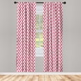 thumbnail image 2 of Ambesonne Fruit 4-Panel Curtains, Mosaic Strawberries Summer, 56"x63", Rose Magenta and Green, 2 of 4