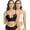 1-Black+White, variant on COMFREE Low Back Bras for Women Deep U Plunge Backless Bras Seamless Halter Bras Wire Lifting Low Cut Bra