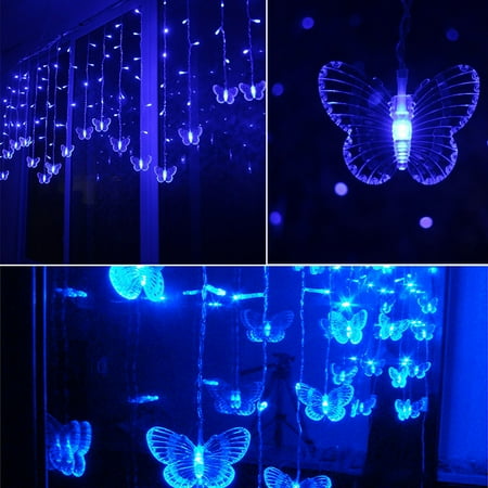 Holiday Window - Led Butterfly String Light Waterproof Curtain Christmas Holiday Decoration Bulbs