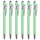 thumbnail image 1 of Bolígrafo Uxcell con punta de stylus, bolígrafo de metal, tinta negra, punta media de 1.0mm, estilo 1, paquete de 6 en verde, 1 of 6