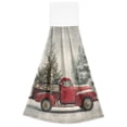 thumbnail image 2 of 2PCS Velcro Hangable Hand Towels Quick-Drying Hanging Kitchen Towels for Kitchen & Bathroom Vintage Red Truck, 2 of 7