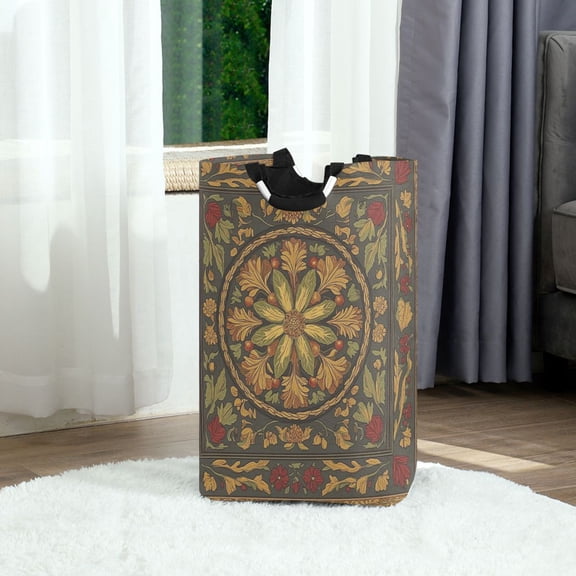 Harvest Abundance Foldable Laundry Hamper 12.6x11x22.7in with Handles for Bathroom Bedroom Storage