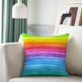 thumbnail image 2 of Wajade Throw Pillow Cover 18''x18'' Velvet Decorative Pillow Cover Pillowcase with Hidden Zipper Home Decorations for Couch Sofa Bedroom Living Room，Rainbow, 2 of 2