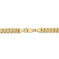 thumbnail image 3 of Leslie's Real 14kt Yellow Gold 5.75mm Flat Beveled Curb Chain; 24 inch; Lobster Clasp; for Adults and Teens; for Women and Men, 3 of 4