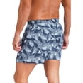thumbnail image 2 of TiaoBug Men's Summer Swim Trunks Printed Loose Surf Boxers Shorts Beach Swimwear Leavrs S, 2 of 7