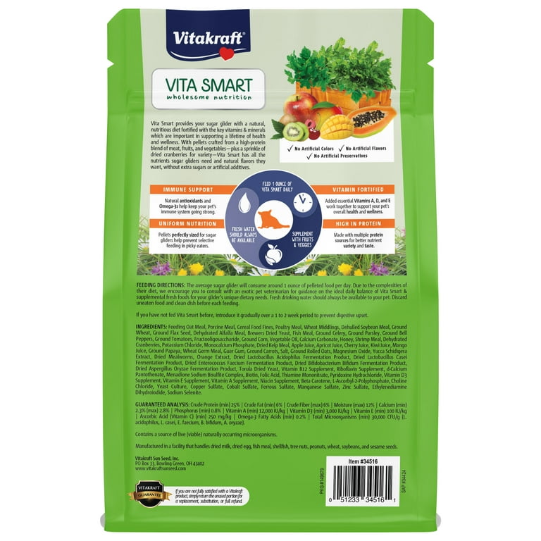 Vitakraft sugar hotsell glider food