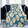 thumbnail image 3 of for Daisy Blanket Flannel Fleece Daisy Flower Throw Blankets for Adult and Kids Soft Fuzzy Plush Blanket Cozy Lightweight All Seasons for Travel Bed and Couch 50"x40", 3 of 6