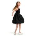thumbnail image 3 of Kensie Girl Velvet Glitter Rosette Tank Dress, Sizes 4-16, 3 of 7