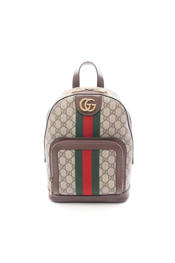 Pre-Owned Gucci Ophidia GG Supreme Backpack/Handbag, Coated Canvas and Leather, Women's,...