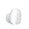 thumbnail image 4 of Huge Large Oval Convex Geometric Statement Ring Sterling Silver Band 925 Jewelry Female Male Size 13, 4 of 4