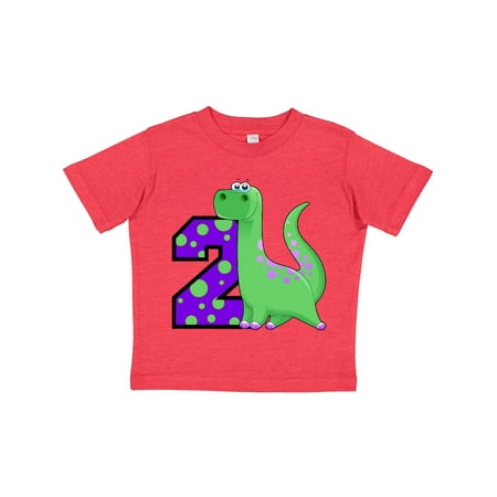 

Inktastic 2nd Birthday Dinosaur Gift Toddler Boy Girl T-Shirt