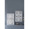thumbnail image 2 of Set of 2 White Leaf Paper Shadow Box Wall Art, 19.5x31.5 Inch Neutral Beige Framed Decor, 2 of 10