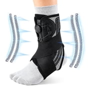 Ankle Brace for Men & Women, Adjustable Lace-up Ankle Support with Side Stabilizers for Recovery, Pain Relief & Stability, 1Pack, s