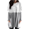 thumbnail image 1 of Blusa pulóver con cuello redondo y manga larga estampada a la moda para mujer Pompotops  FGAJ10944, 1 of 8