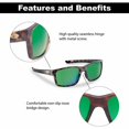 thumbnail image 4 of Flying Fisherman Freeline Polarized Sunglasses - Tortoise/Amber Green Mirror, 4 of 7
