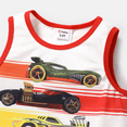 thumbnail image 4 of Hot Wheels Kid Boys Graphic Sleeveless Tee with Plaid Sports Shorts 2 Pieces Outfit Set Sizes 2-6, 4 of 6