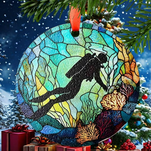 Ocean4 Christmas Ornament, Ceramic/Acrylic Ornament, Special Keepsake for Mother, Valentine Ornament Gift, Seasonal Festival Keepsake, Collectible 2025