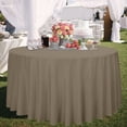 thumbnail image 3 of LAICAIW Round Tablecloth-120 Inch-Water Resistant Spill Proof Washable Polyester Table Cloth Decorative Fabric Table Cover for Dining Table, Buffet Parties and Camping, Taupe, 3 of 7