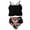 G-Black, variant on Rhuody Girls Swimsuit 4-5 Years Sleeveless Two Piece Swimwears Kids Tankini Beach Pool Relax Fit Bathing Suit Black