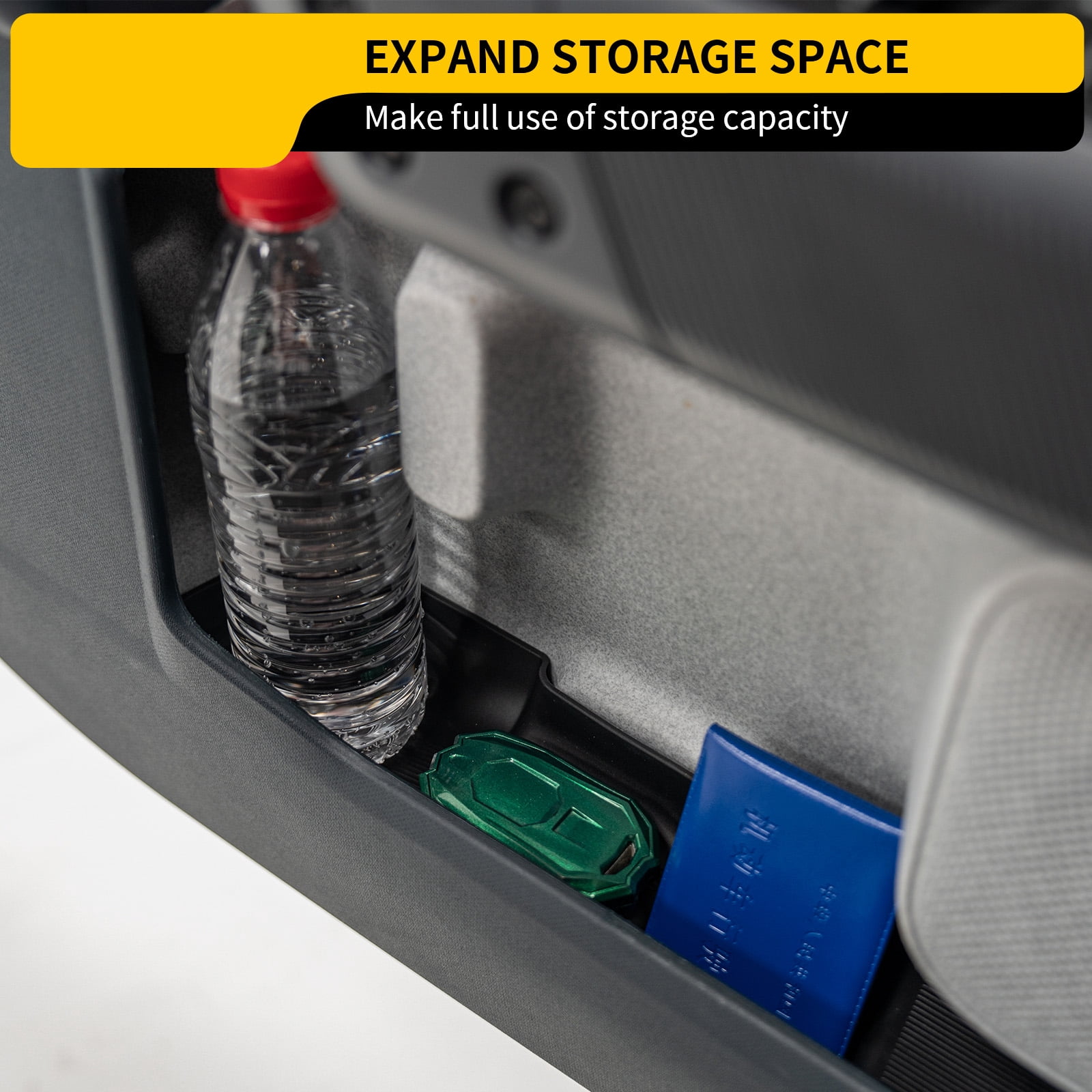 Door Side Storage Tray for 2022-2025 Ford Maverick Side Door Storage Box Car Side Organizer Phone Pocket Silicone Front & Rear 4PCS Maverick Accessories