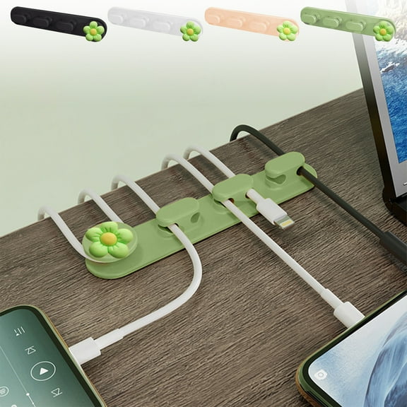Nsxcdh Cable Organizer Clip Punch-Free Desktop Wire Holder Rubber Cable Clamp Buckle Cord Bundle Management Clean Tech Setup Home Office Desk Organizer