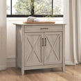 thumbnail image 2 of Key West Bureau Secrétaire avec Plateau pour Clavier et Armoire de Rangement en Gris, 2 of 10