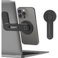 thumbnail image 1 of Magnetic Laptop Stand, Adjustable Phone Screen Side Stand for iPhone 14 Pro Max/iPhone 13/ iPhone 12, Foldable Laptop Extender, Black, 1 of 5