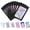 Black Color, variant on 100 Pack Resealable Bags for Small Business, Mylar Bags with Front Window Holographic Bags Mylar Bags for Food Storage Candy with 100 Color Labels(Purple-Pink,4.1 X 5.9 Inch)
